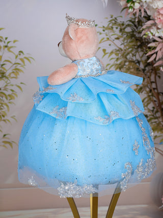 Baby blue oso de quinceanera