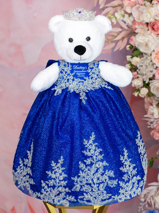 dress blues teddy bear The Best Teddy Bear With Blue Dress Yellow Hat Doll Cos Stuffed Bears Toy Christmas Gifts for Her / Girlfriend Mom Kids