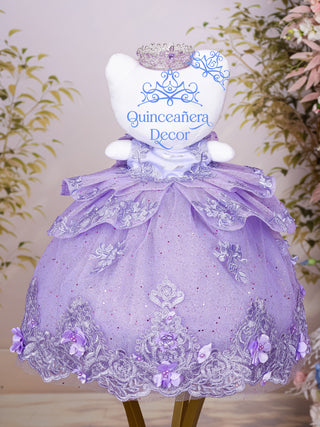quinceanera doll purple dress Amazon.com: KINNEX COLLECTIONS SINCE 1997 17" Quinceaera Centerpiece Doll Tulle Gown, Mis Quince Aos Table Decoration & Keepsake ARC8421-5 ( Lavender) : Toys & Games