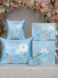 Light Blue Cinderella quinceanera cake knife and server