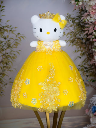 Yellow Quinceanera Kitty Doll with Bow