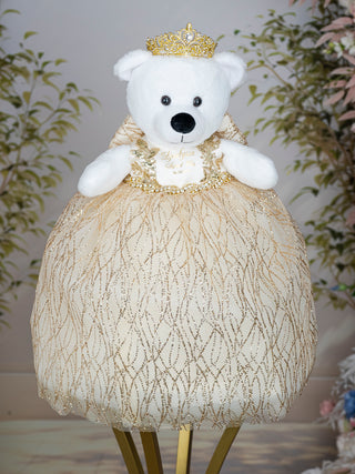 Champagne Gold Quinceanera Last Teddy Bear