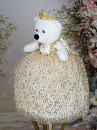 Champagne Gold Quinceanera Last Teddy Bear