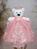 Blush with Gold Teddy Bear Quinceanera