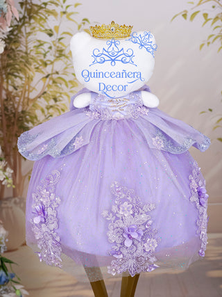 Lilac Gold with Bow Quince Doll Cat