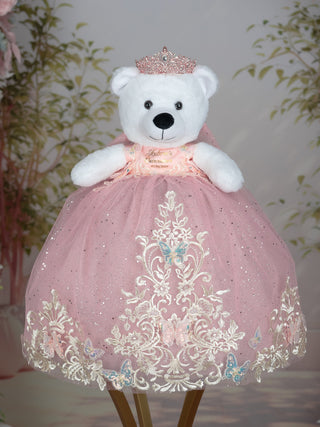 Rose Gold Teddy Bear for Quinceanera