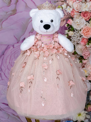Quinceanera Teddy Bear Blush Rose Gold Elegant Last Doll Quinceanera Teddy Bear Blush Rose Gold Elegant Last Doll