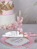 Light Pink Gold with Bow quinceanera brindis package