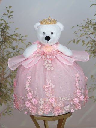 Pink Gold with Flowers La Ultima Muneca for quinceanera