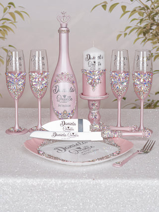 Baby Pink quinceanera toasting package