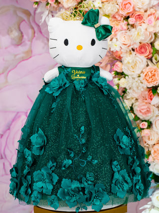 Green Quinceanera pillows set and Kitty