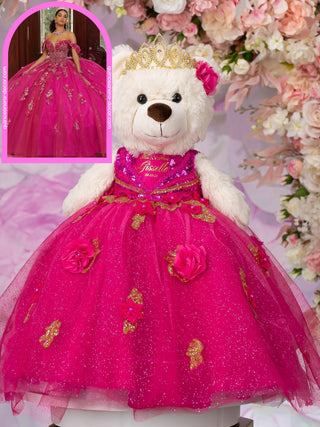 Teddy Bear to match your Quinceanera Dress