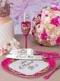 Fuchsia Quinceanera Brindis Package (5 pcs)