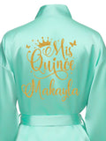 Mint with Gold robe for quinceanera