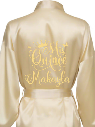 Gold robe for quinceanera