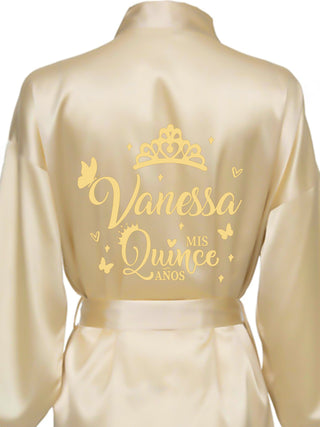 Gold robe for quinceanera