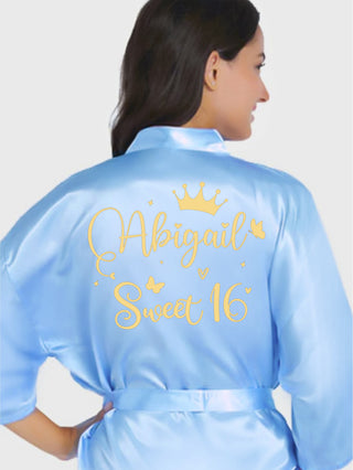 Robe Sweet 16 light blue with gold