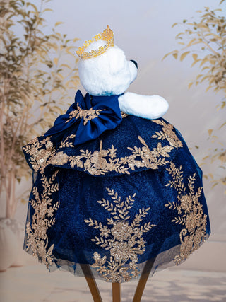 Navy Blue with Gold Quinceañera Teddy Bear Last Doll