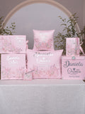 Baby Pink Silver Quinceanera Biblia (English version)