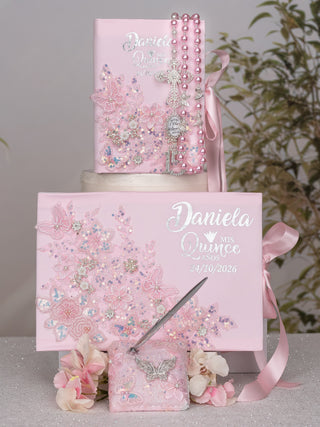 Baby Pink quinceanera toasting package