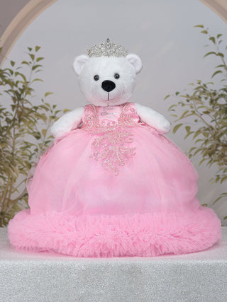 Bubble gum pink Teddy Bear for Quinceanera