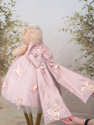 Rose Gold Quinceanera theme Brown Teddy Bear for quinceanera