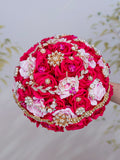 Fuchsia with Pink Quinceanera Bouquet 9 inches
