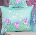 Mint Lilac quinceanera kneeling pillow, shoes pillow