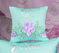 Mint Lilac quinceanera tiara pillow