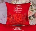 Red Silver quinceanera tiara pillow