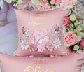 Rose Gold blush floral quinceanera tiara pillow