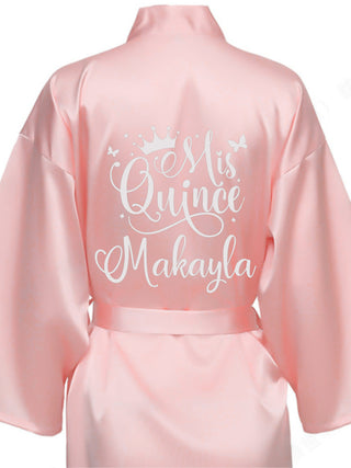 Rose Gold with silver robe for quinceanera