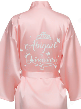 Rose Gold with silver robe for quinceanera