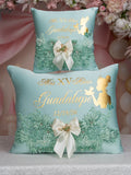 Sage Green Frog quinceanera pillows set