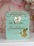 Sage Green Frog quinceanera Money Card Box