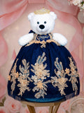 Navy Blue with Rose Gold Quinceanera Teddy Bear