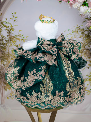 Green Gold with Bow Quinceanera Teddy Bear