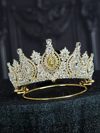 Gold Virgen de Guadalupe Quinceanera Crown