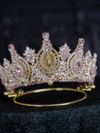 Blush Virgen de Guadalupe Quinceanera Crown