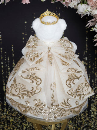 Gold with Bow Quinceanera Teddy Bear