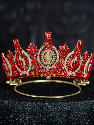 Red Virgen de Guadalupe Quinceanera Crown