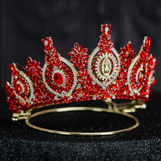 Red Virgen de Guadalupe Quinceanera Crown