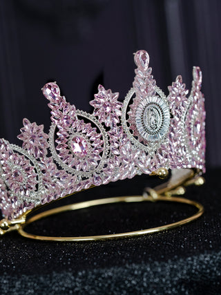 Light Pink Virgen de Guadalupe Quinceanera Crown