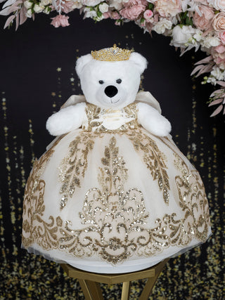 Gold with Bow Quinceanera Teddy Bear