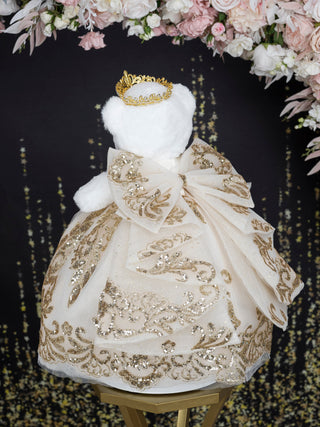Gold with Bow Quinceanera Teddy Bear