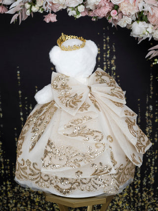 Gold with Bow Quinceanera Teddy Bear