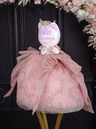 Rose Gold Muneca Cat for Quinceanera