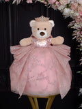 [Brown Bear] Rose Gold Brown Teddy Bear for Quinceanera