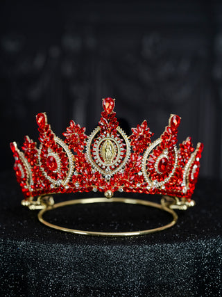 Red Virgen de Guadalupe Quinceanera Crown