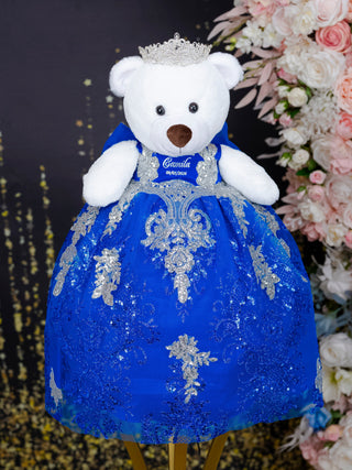 Royal Blue with Bow Quinceanera Teddy Bear
